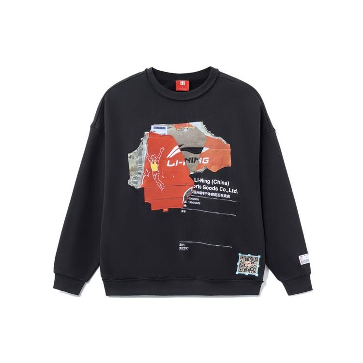 Li-Ning Cardboard Graphic Sweatshirt Black Men s AHSR919-2 L