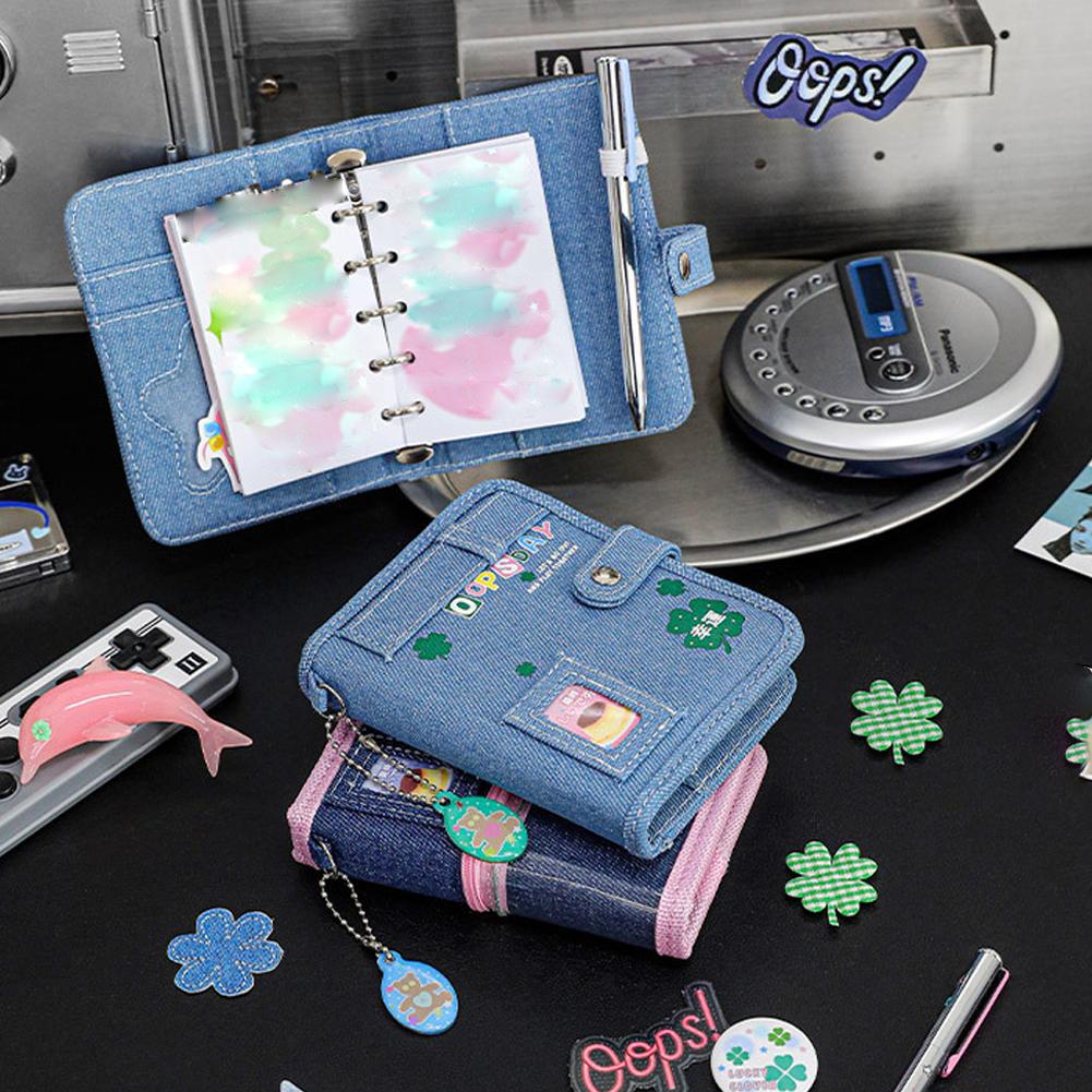 Retro Denim Cover M5 Notizbuch Agenda 2025 DIY Kawaii Scrapbook Loseblatt Mini Reiseplaner Für Schulheft