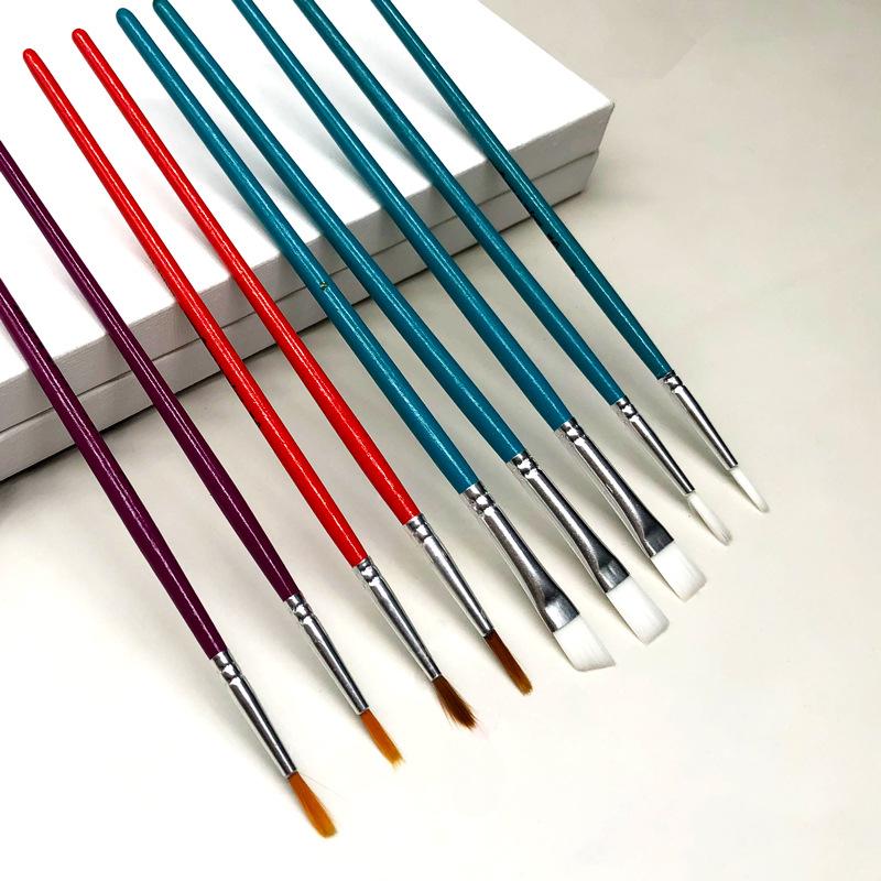 25-piece Oil Painting Pen Set Cotton Brush Nylon Bristle Material Beginner Diy Gouache Paint Brush for Kindergarten Art Courses
