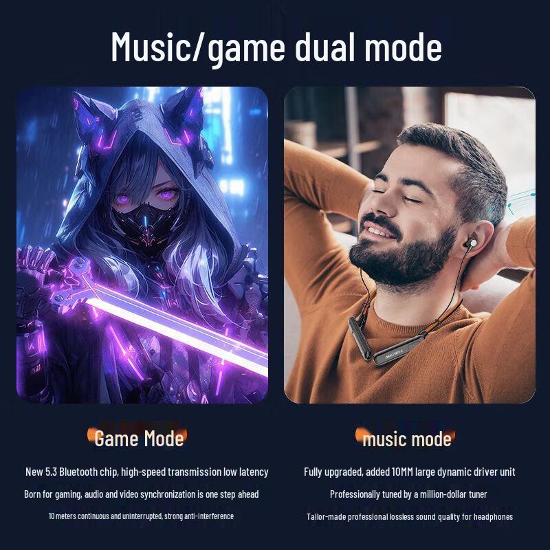 OKSJ A30 Pro Waterproof Neckband Sport Bluetooth Earphones