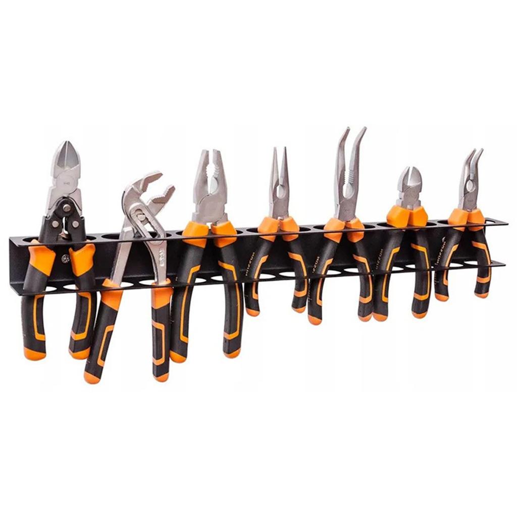 Wall Mounted Tool Organizers Storage Rack For Screwdrivers And Pliers Steel Workshop Storage Rack With 14 Holes