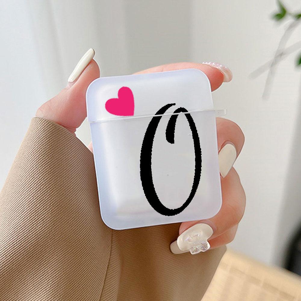 Initial Letter A Z Love Heart Earphone Case for Airpods 4th 3rd Pro 3 2 Cover for Airpod 2 3 1 Protective Accessorie Shell Funda