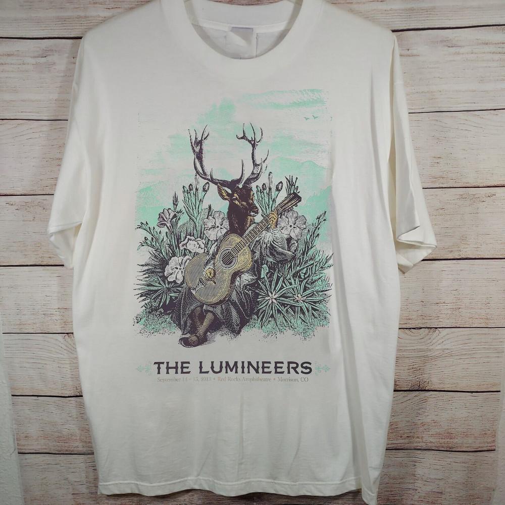 The Lumineers On Tour 2013 Red Rock T Shirt Full Size S-5XL Unisex T-Shirt L