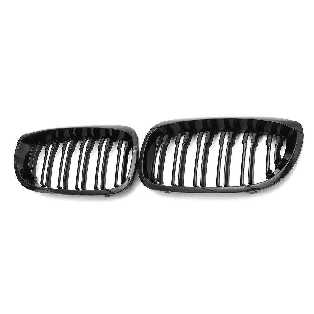 Car Kidney Grill Front Bumper 2 Slat Line Grille For BMW E46 Coupe Cabrio 325Ci 330Ci LCI 2door 2003-2006 Gloss Racing Grill