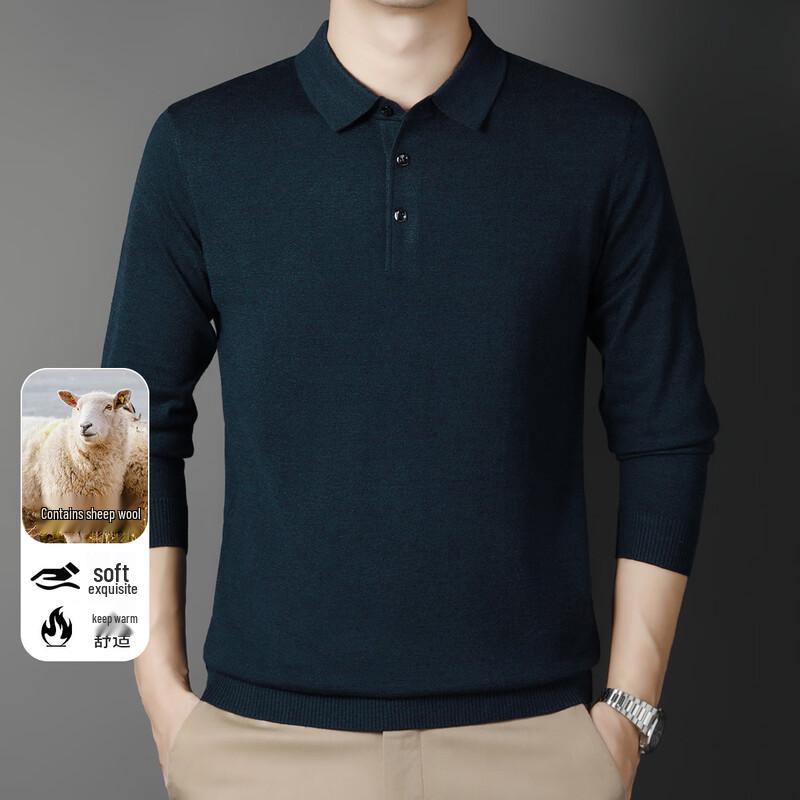 SNOWFLYING Men's Classic Lapel Polo Sweater