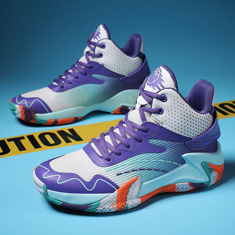 

2025 spring, summer and autumn leisure sports breathable basketball shoes non-slip and wear-resistant lightweight sports couple running shoes 46