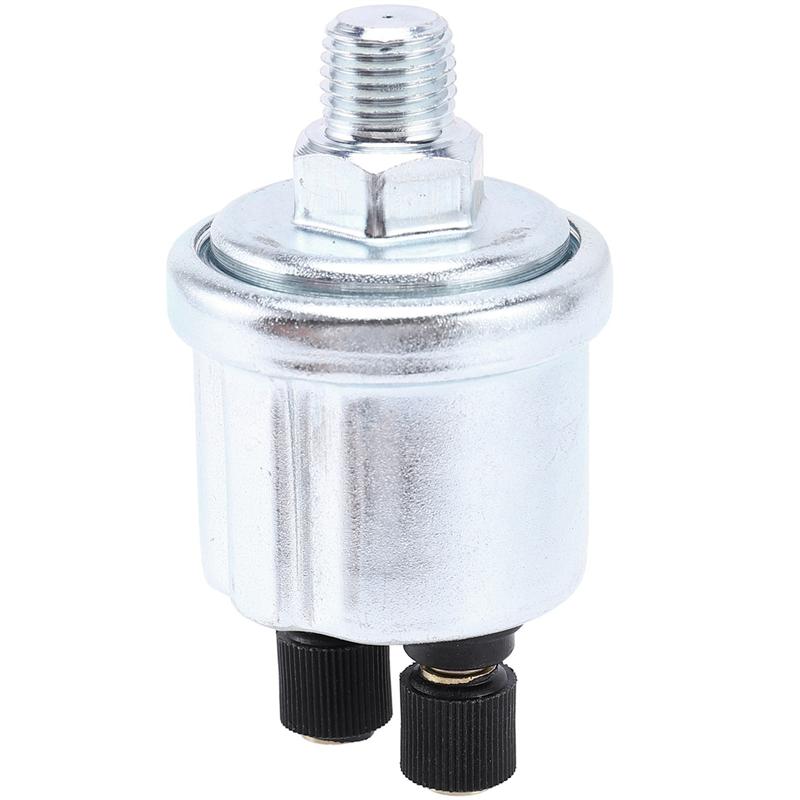 AC88-3X VDO Universal Oil Pressure Sensor 1/4NPT 0-10Bars Genset Part Pressure Measuring Instruments Alarm Generator Sensor серебряный