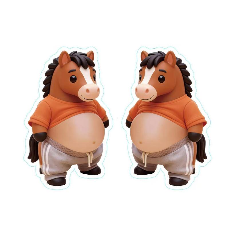 

Kawaii Cat Dog 3D Belly Stickers Soft Silicone Squeezeable Stress Relief Stickers Diy Phone Case Car Anti-Collision Sticker