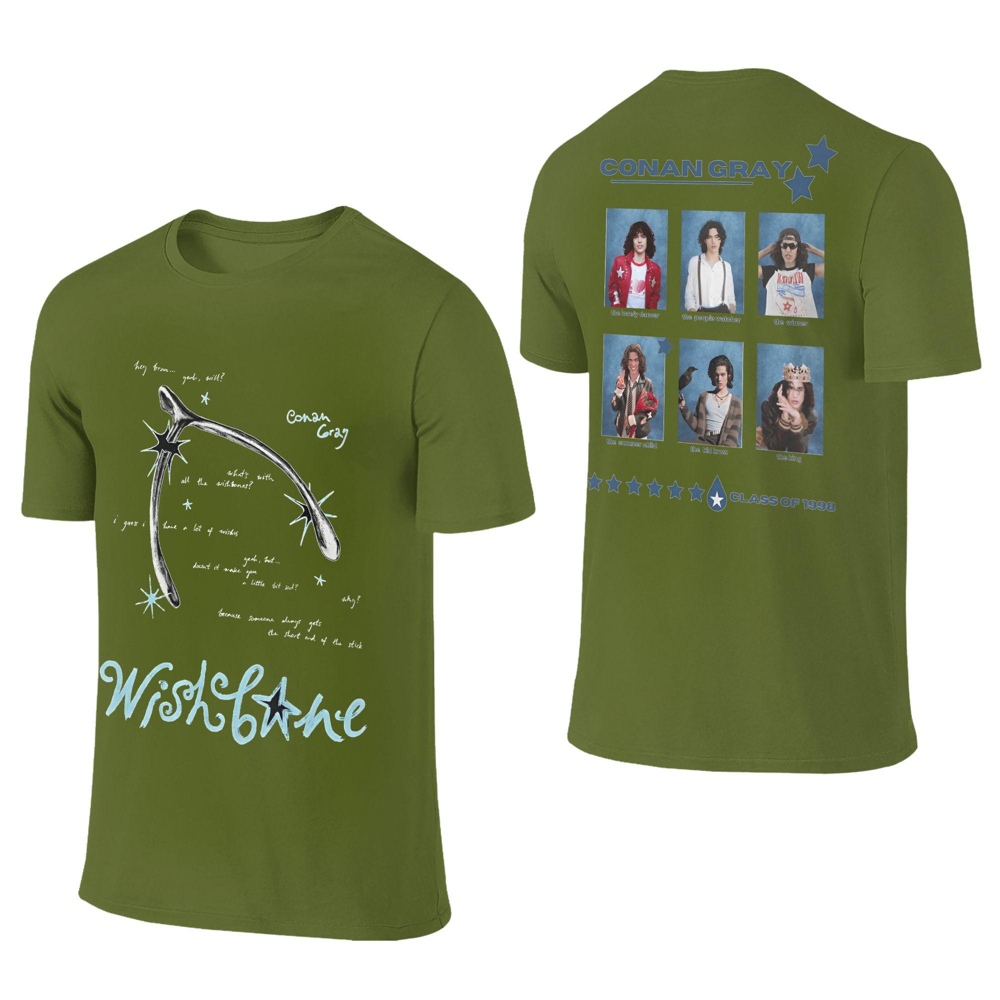 

Футболки Conan Gray Wishbone Album Чоловічі З Чистої Бавовни Вінтажна Футболка З Круглим Вирізом Футболки З Коротким Рукавом Топи Ідея Подарунка 4XL