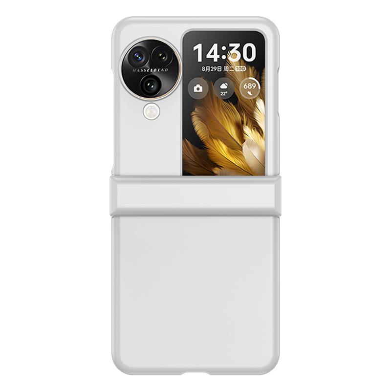 

For Oppo Find N3 Flip 5G Hinge Protection PC Phone Case Skin-Touch Anti-Scratch Cover White
