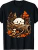 Unisex T-shirt Cute Maltese Puppy Autumn Forest Fall Leaves Dog Lover T-Shirt