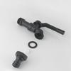 Black Brass Anti-Freeze Outdoor Garden Faucet with Single Outlet - 1/2 Inch Hose Faucet for Washing Machine and Garden Use