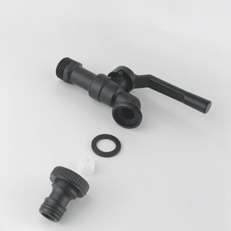 Black Brass Anti-Freeze Outdoor Garden Faucet with Single Outlet - 1/2 Inch Hose Faucet for Washing Machine and Garden Use