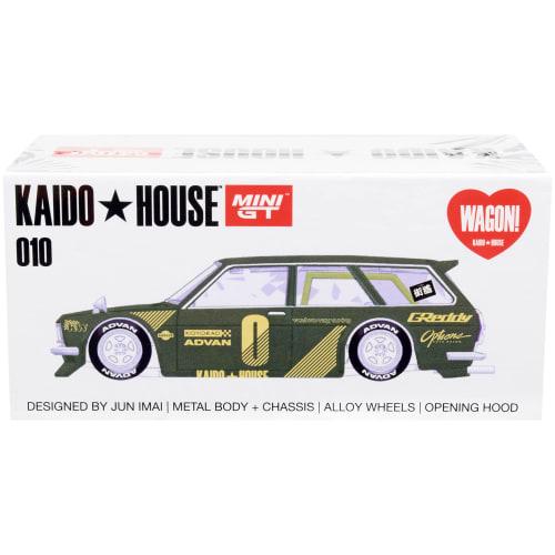 Truescale Miniatures 1971 Datsun 510 Wagon, Right-Handed Drive, Green (Design: Jun Imai), Kaido House Special 1/64 Diecast Model Car, Truescale Miniat