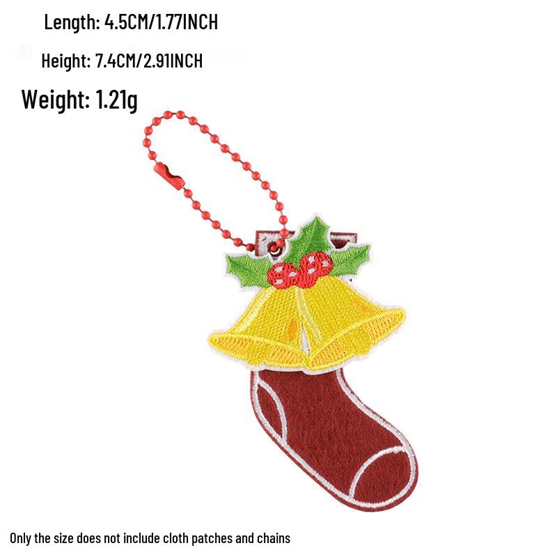 Korean INS Style Luggage Tag Keychains - DIY Anti-Lost Bag Accessory with Embroidery Blank Cloth Patch