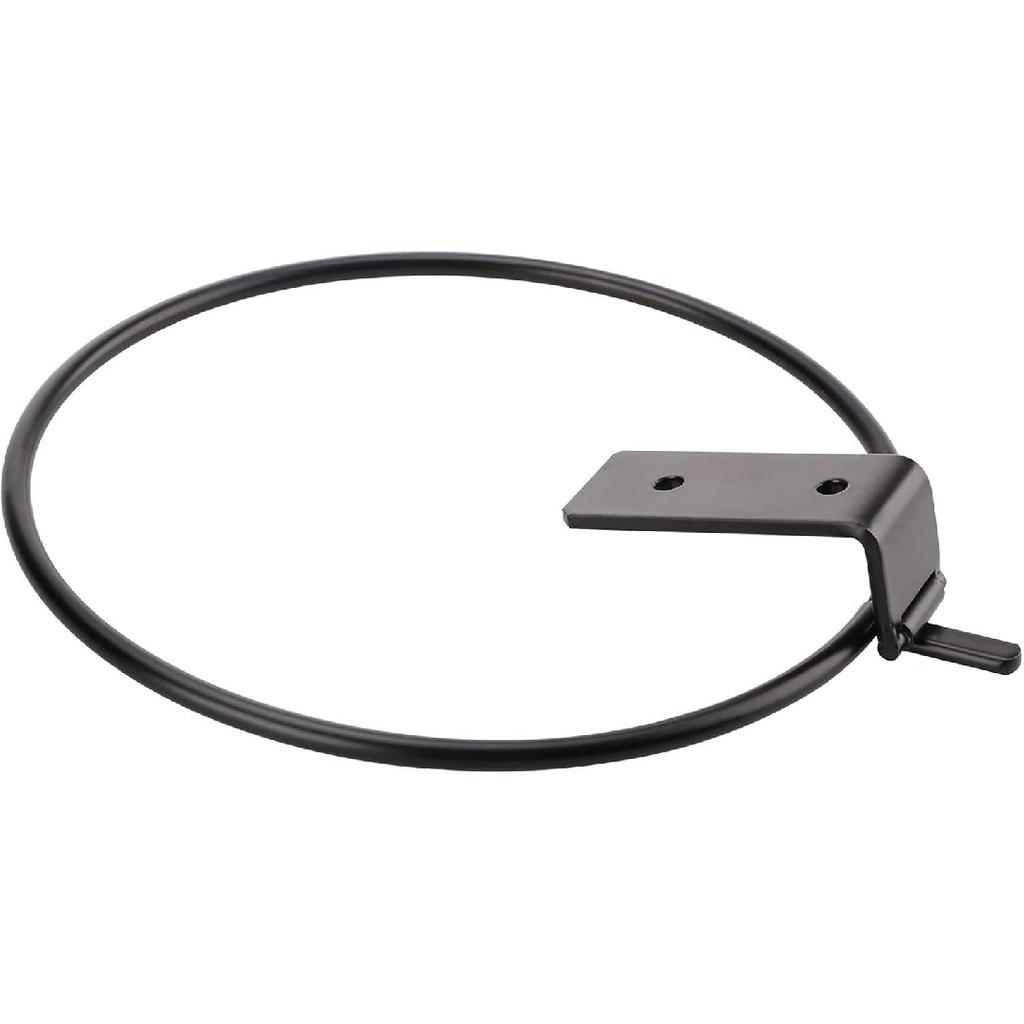 Flower Plant Pot Holder Ring, 2Pcs 8Inch Black Wall Planter Hook Hanging Stand Mounted Hangers Collapsible Bracket for Balcony Home Garden Yard