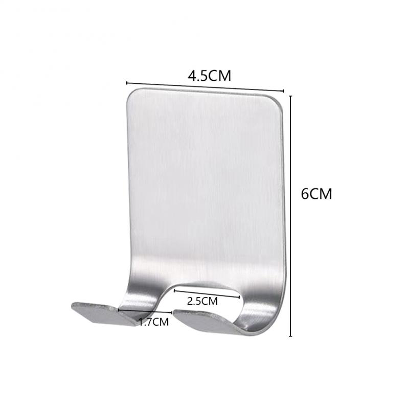 2/4/6/8pcs Shaving Razor Holder Multi-function Stainless Steel Shelf Razor Stand Wall Razor Holder Bathroom Accessories Hook