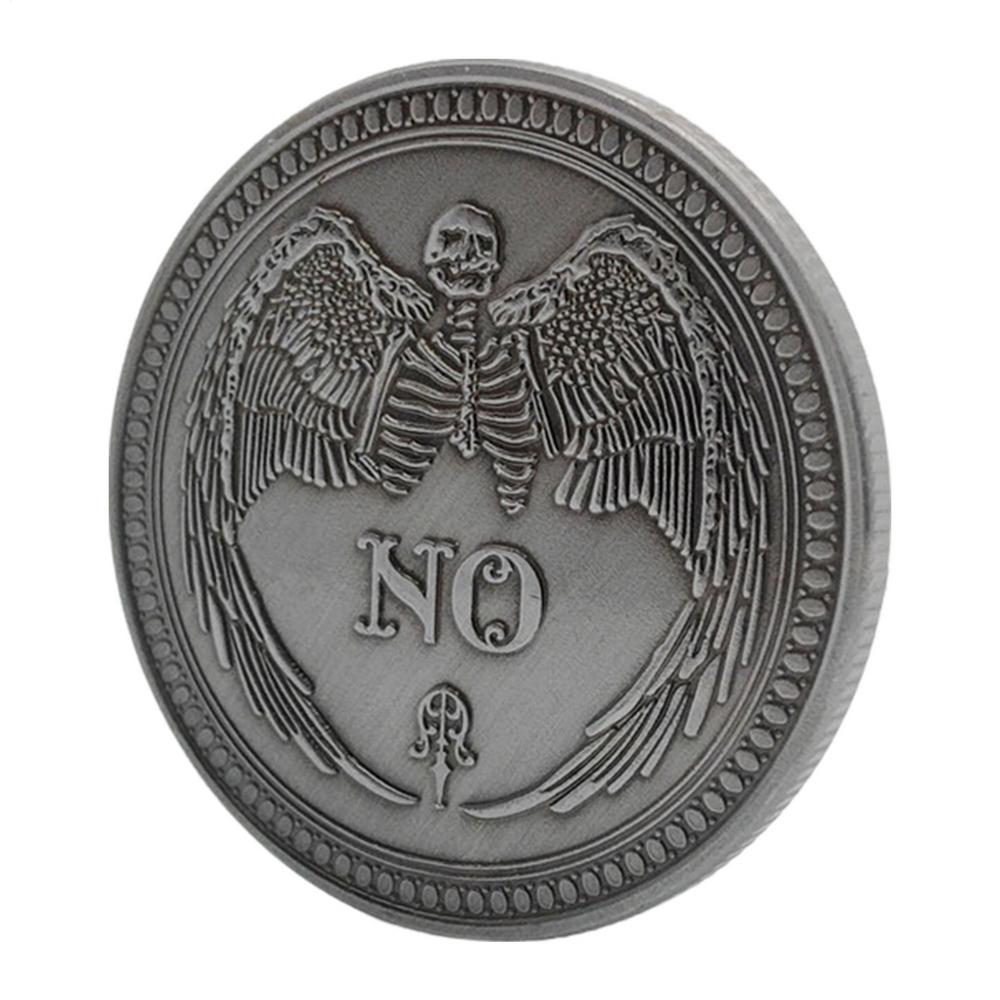 Yes or No Skull Commemorative Coin Souvenir Challenge Collectible Collection Art Craft Interesting Decision Maker Coin серебряный