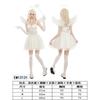 Halloween Black and White Angel Devil Costume Dark Devil Wings Adult Pure Desire Dress Set