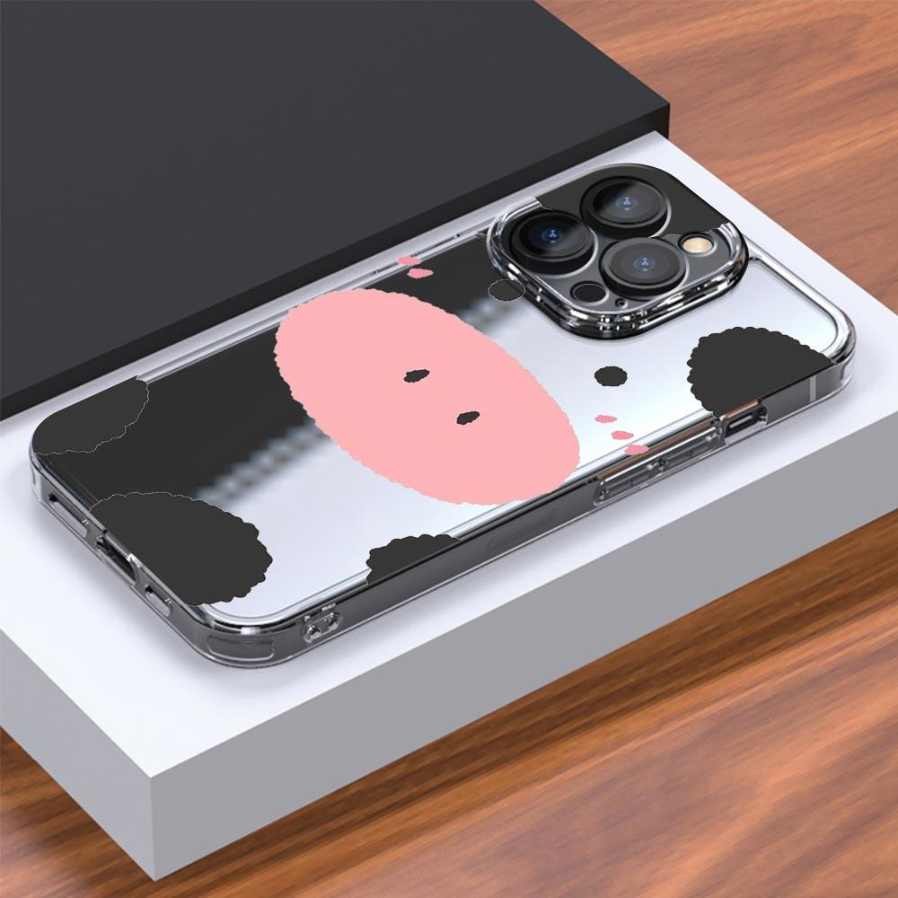 Phone Case For iPhone 15 16 14 13 11 12 Pro Max X XR XS 7 8 Plus SE Transparent Soft Cover Fundas Cartoon Cute Pig Panda Avocado