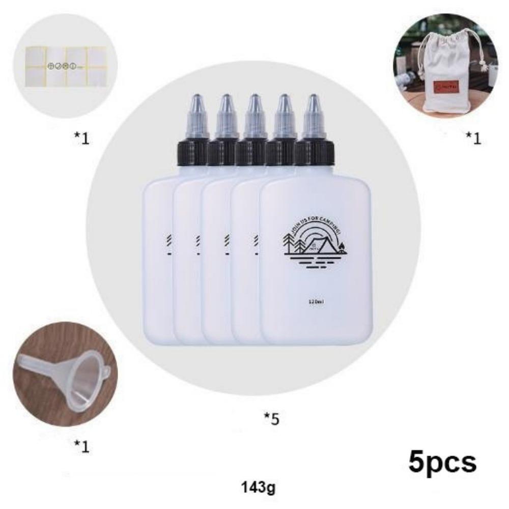 1/2/3/4/5pcs 120ML Camping Seasoning Bottle Portable 6*2.5*13.5cm Seasoning Jar Squeeze Bottle Oil Pots Storage Boxes
