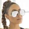 Gun Pink Silver Mirror Oversized Sunglasses Designer Pilot Shades for Women Men Top Fashion Eyewear