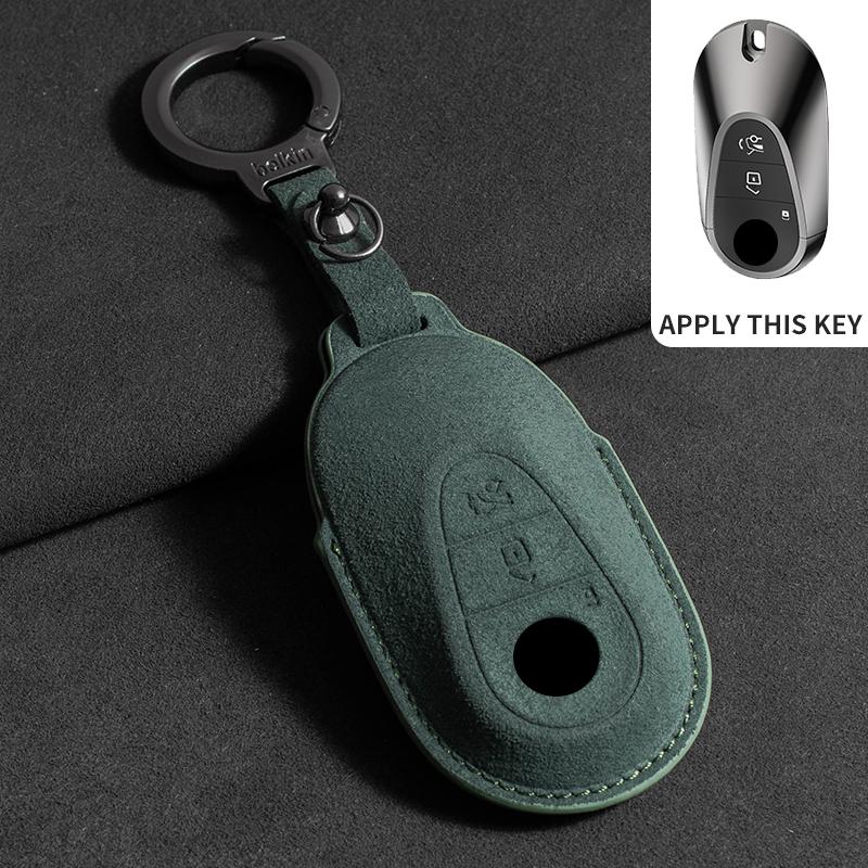 Suede Car Key Case Cover Shell for Mercedes Benz A C E S G Class W177 W205 W213 W222 X167 Amg Glc Cle Cla Glb Gls Car Key Bag
