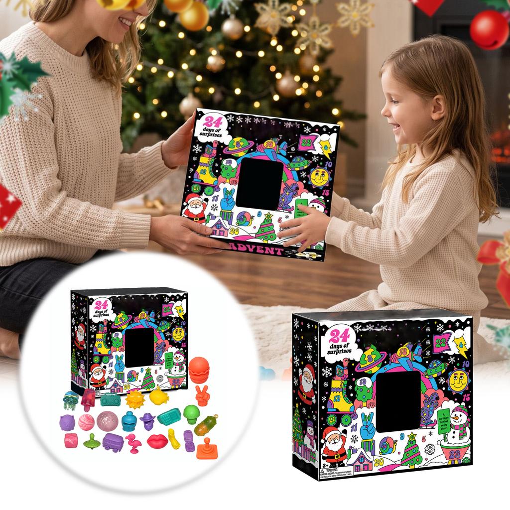 -Day Christmas Advent Calendar with Toys for Holiday Countdown