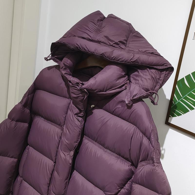 Women's Hooded Down Puffer Coat - Slimming Winter Jacket with 90% Duck Down, Thick and Loose Fit.