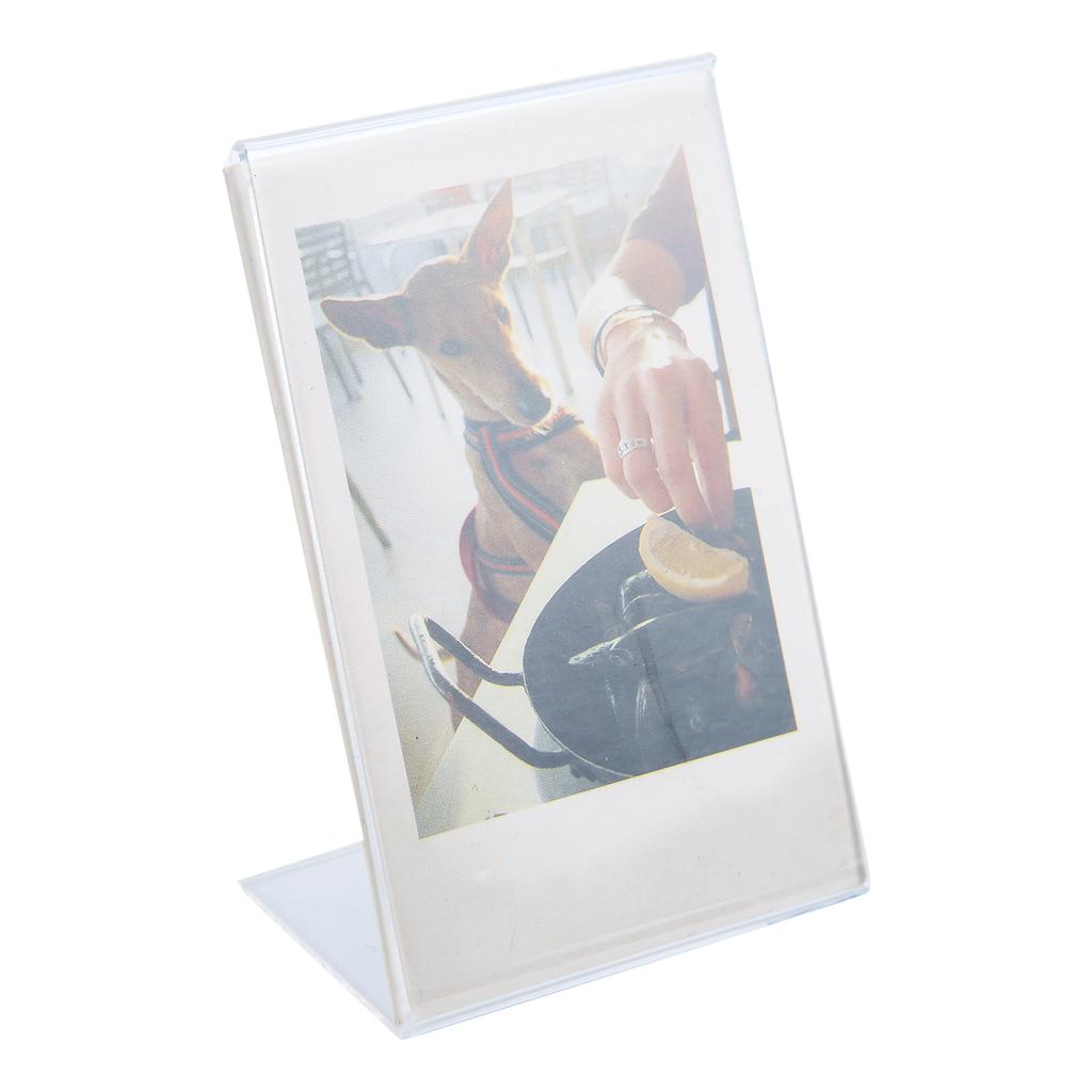 L Shape Clear Acrylic Photo Frame Holder Free Standing Portrait for Instax Mini 8 7s 25 50s 90 9 3 Inch Film
