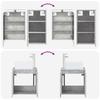 Bathroom Cabinet Set 5 Pcs Concrete Grey 50 X 14.5 X 70 Cm