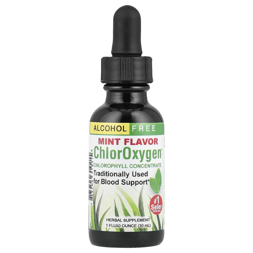 Herbs Etc., Chloroxygen®, Chlorophyll Concentrate, Alcohol Free, Mint, 30 Ml (1 Fl Oz)