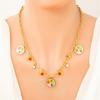 Elegant Country Fruit Charm Necklace Colorful Statement Neckchain Handmade Jewelry for Everyday and Special Occasions