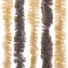Fly Screen Curtain in Dark Brown and Beige 118 x 220 cm Chenille