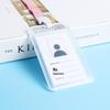 Double-Sided Transparent ID Card Holder with Lanyard for Student IDs and Bus Cards
