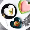 Creative Pink Heart Ceramic Plate Home Western Steak Order Breakfast Dessert Fruit Salad Plate Hotel Restaurant Cooking Dishes