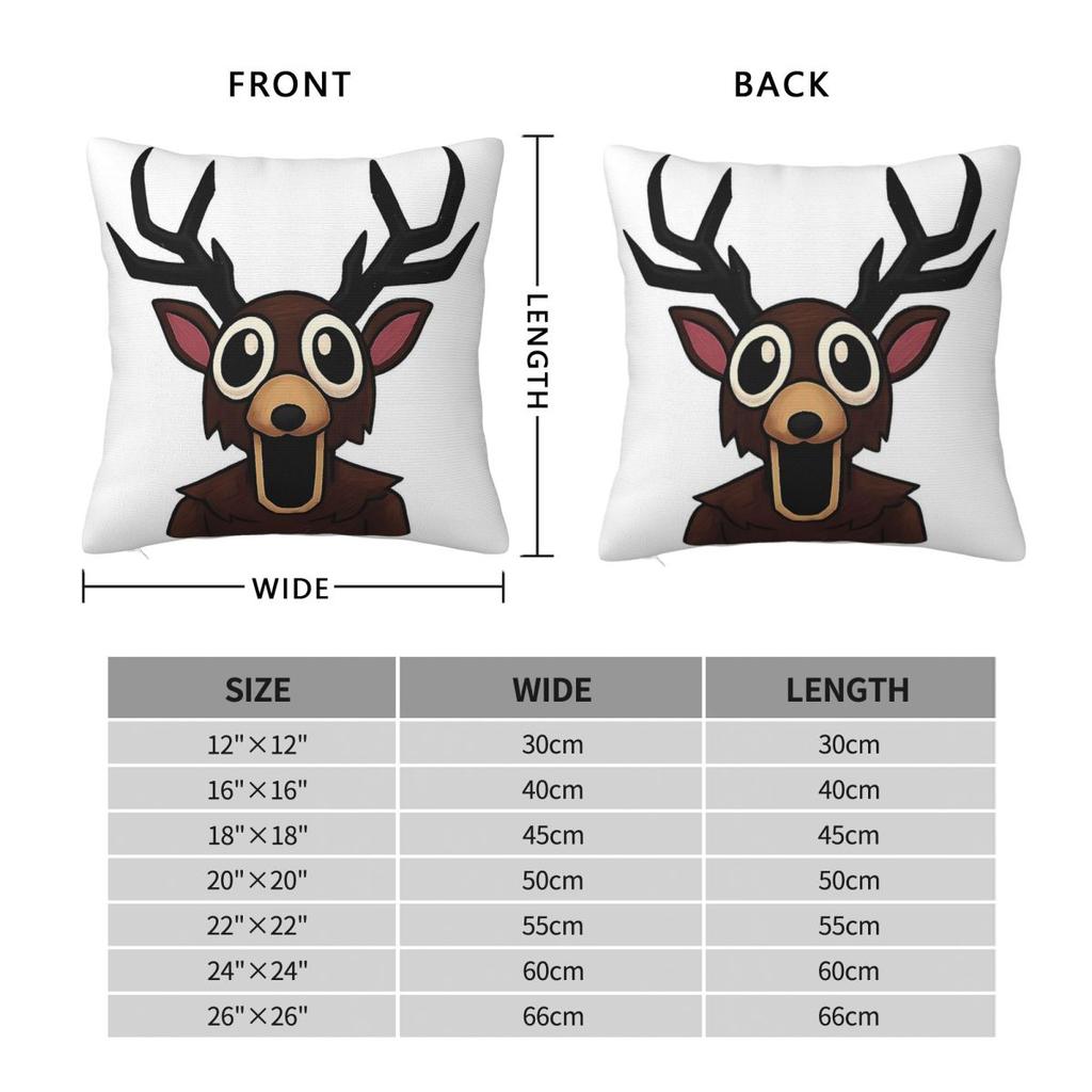 Terrifying Deer 99 Nights In The Forest Square Pillowcase Polyester Linen Velvet Pattern Zip Throw Pillow Case Bed Cushion Cover