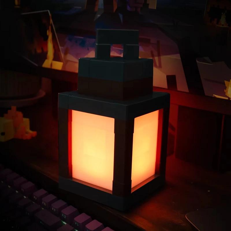 Mc Pixel Style Lantern Light 16 Colors Remote Control Usb Creative For Bedroom Decorative Atmosphere Light Night Light