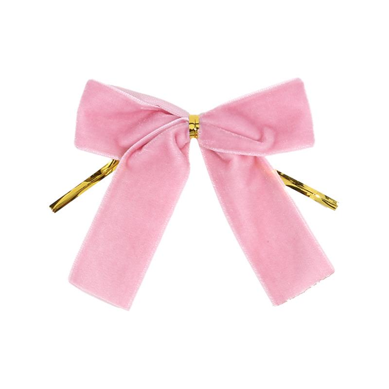 

12/24pcs Christmas Bow Decoration Christmas Tree Hanging Ornaments Bowknot For Xmas Wreath New Year 2025 Navidad Gifts Bow 12pcs розовый