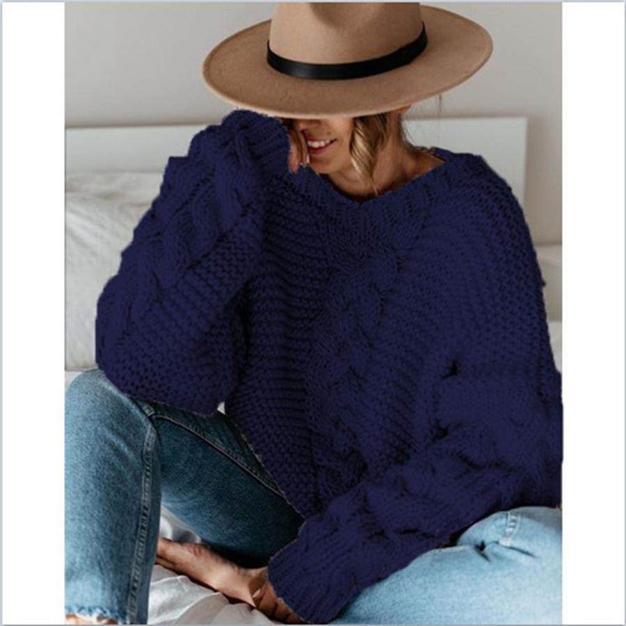Set lavorato a maglia grosso da donna Autunno Inverno Cardigan con scollo a V Maglione morbido in cashmere Maglieria casual