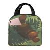 Cartoon Niedlicher Schnabeltier-Druck Isolierte Lunchtasche für Damen Kinder Auslaufsichere Lebensmittelboxen Thermische Lunchbox Tragetasche