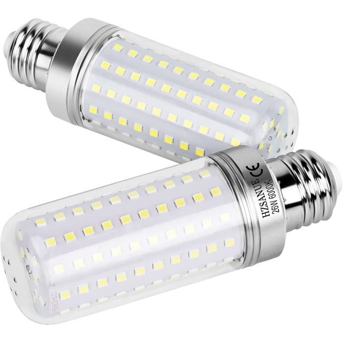 Ampoule LED - HZSANUE - E27 - 26W - 2900 Lumens - Blanc Froid 6000K - Pack de 3
