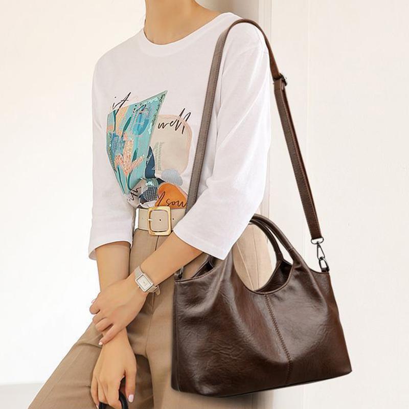 Yogodlns High Quality Large Capacity Faux Leather Women Tote Bag Designer Soft Leather Ladies Shoulder Crossbody Bag Fashion Female Handbags