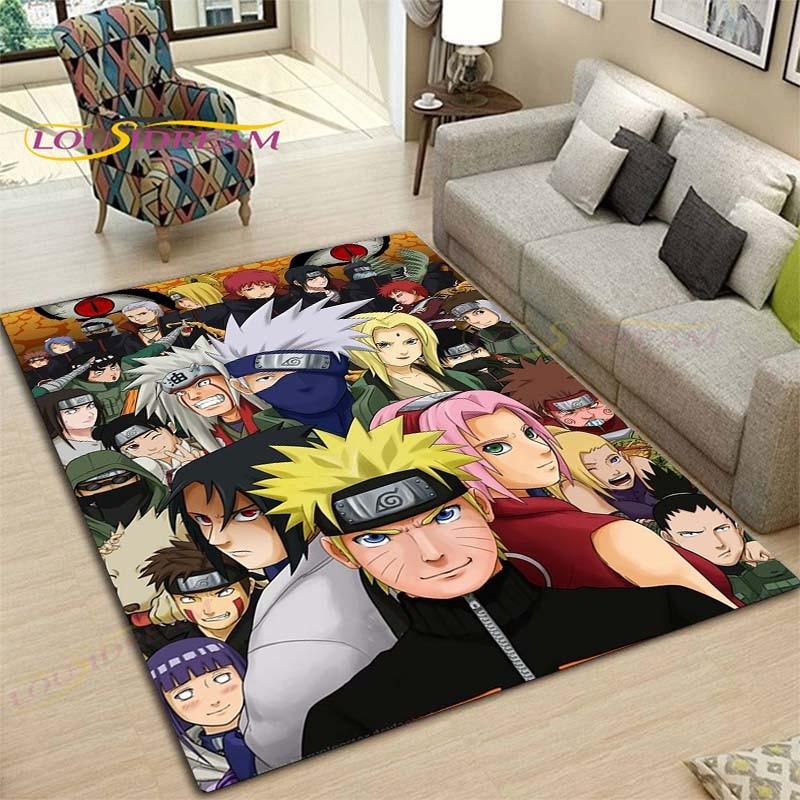 Anime Naruto-teppe Barnetepper Stue Te-bordmatter Soveromsteppe Vaskbare gulvmatter Husholdningsarealmatte Dinosaurteppe