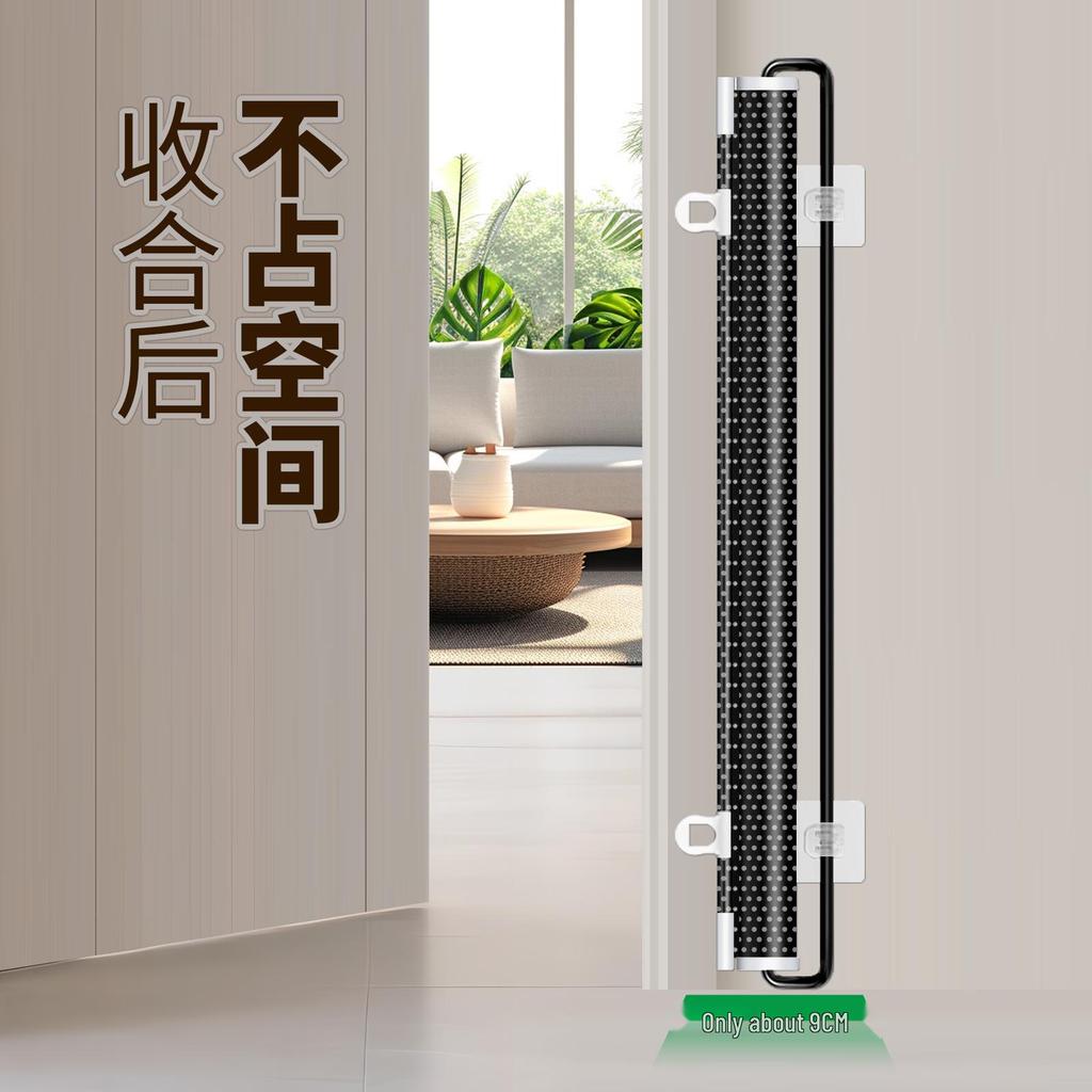 Cat-Proof No-Drill Retractable Pet Barrier for Stairs, Doorways, and Small Dog Fence with Bendable Cat Barrier