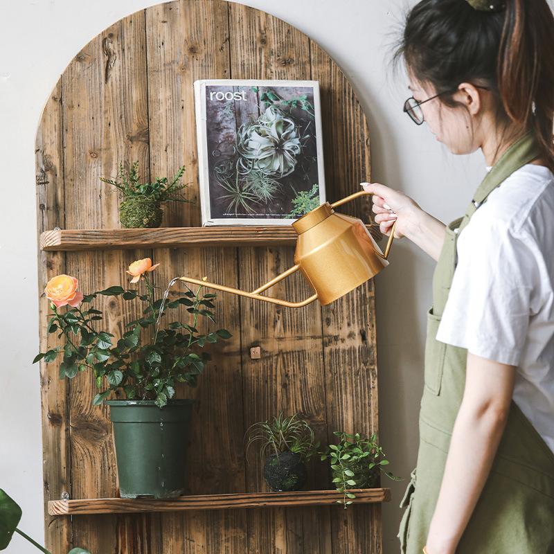 2024 New 304 Stainless Steel Long Mouth Watering Pot for Household Use 1.6L Electroplated Gold Sprinkler with Large Capacity