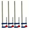 4pcs Quick Slide F Clamp Set for Woodworking, 12" - Durable Cast Iron Construction