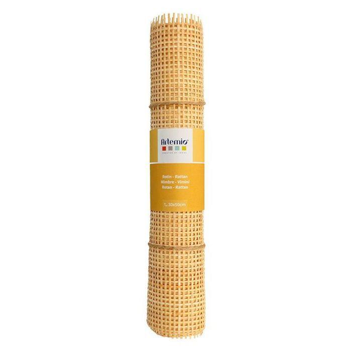 Rouleaux de cannage en rotin - ARTEMIO - 30 x 50 cm - Mailles fines - Beige - Mixte
