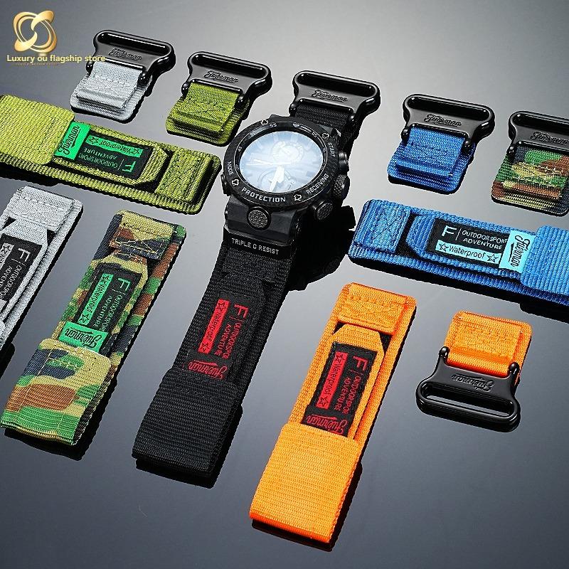 for Casio G-SHOCK Air Dominator 5588 GWR-B1000 modified mountaineering sports nylon canvas watch strap men's accessories