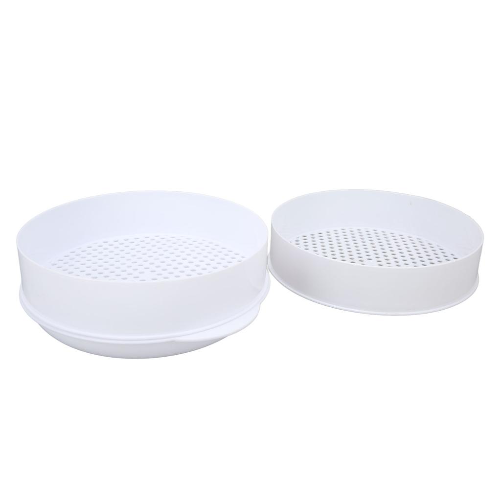 Microwave  White Kitchen Steaming Utensils Saving Time  Food  Multipurpose with Lid for Home for Dumplings
